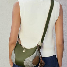 Load image into Gallery viewer, Women's Genuine Leather Crescent Crossbody Bag - Underarm Shoulder Bag with Multiple Compartments
