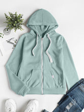 Load image into Gallery viewer, Womens Casual Sporty Cardigan With Zipper Hooded Sweatshirt