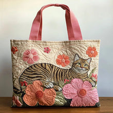 Load image into Gallery viewer, Quilted Digital Print Tote Bag - High Capacity Women's Shoulder Bag with Embroidery
