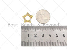 Load image into Gallery viewer, Spring Snap Double Sided CZ Micro Pave Star Push Clasp, Star Link Clasp, Connector Clasp, Star Lock, 15mm, sku#H324