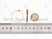 Load image into Gallery viewer, Colorful Enamel Round Loop Huggie Earring, Sku#O80