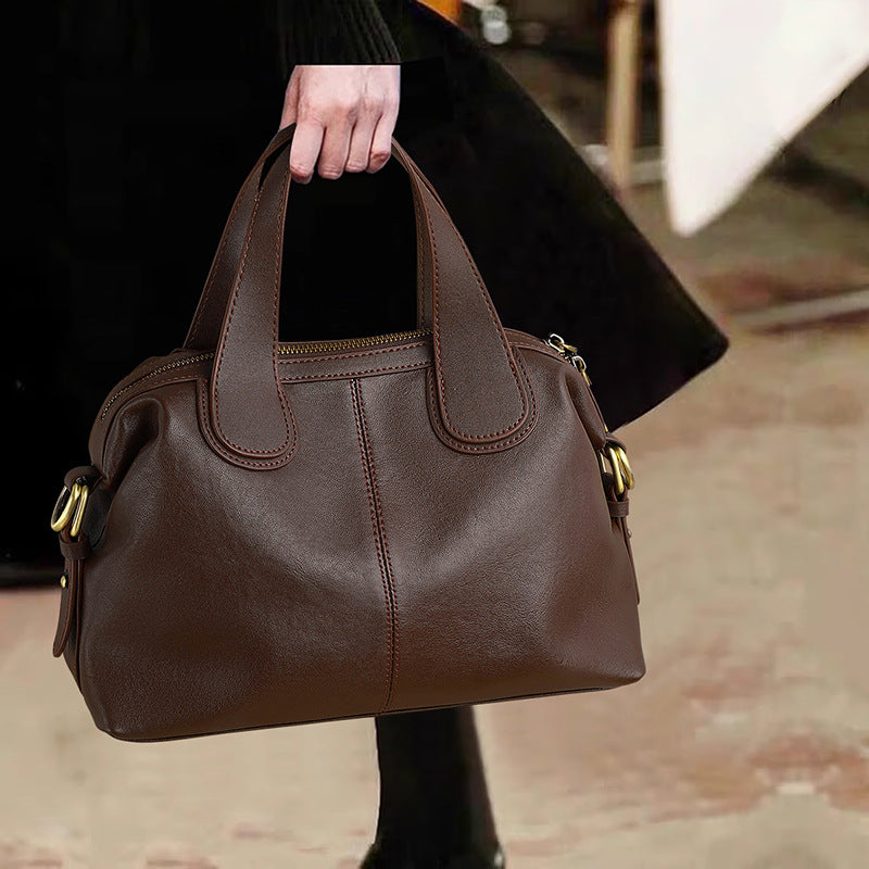 Women's Large Capacity Crossbody Shoulder Bag - PU Leather Fashion Handbag with Multiple Compartments