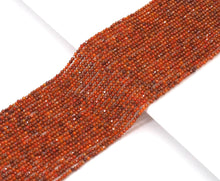 Load image into Gallery viewer, Dark Orange Cubic Zirconia Round Faceted Beads, 2mm/3mm/4mm. Sku#U1485