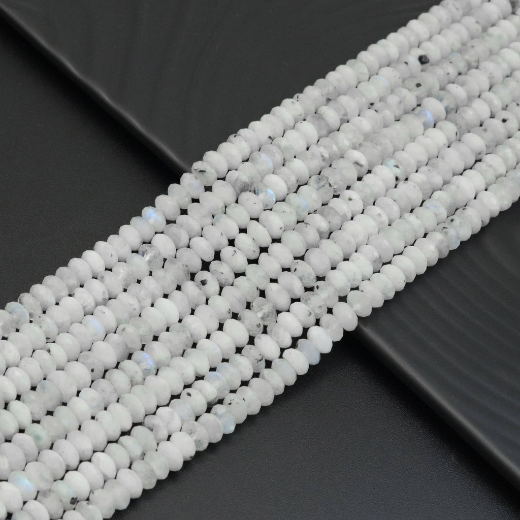 5x8mm Tourmalated Moonstone Rondelle Beads, Sku#U1947