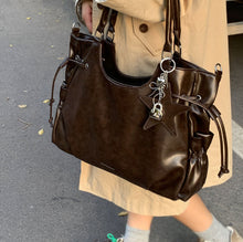 Load image into Gallery viewer, Vintage Biker Underarm Bag for Women - High Capacity PU Leather Crossbody