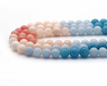 Load image into Gallery viewer, Mixed Color Jade Round Smooth Beads, Sku#U1429