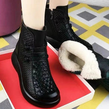 Load image into Gallery viewer, Soft Leather Fleece-Lined Warm Boots