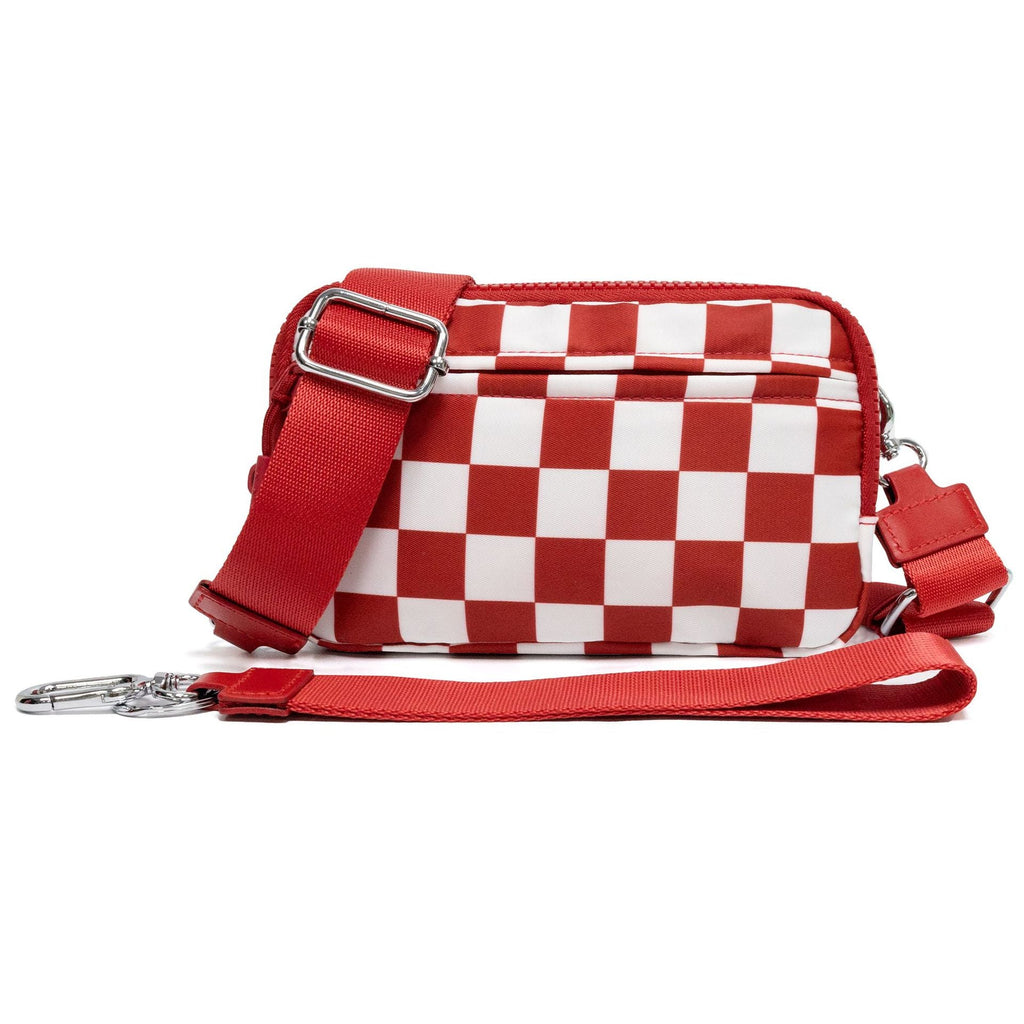 Waterproof Crossbody Waist Bag for Outdoor Sports Running - Lightweight Double Layer Polyester Fanny Pack