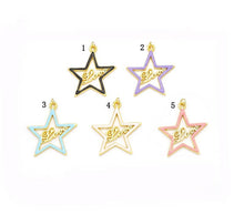 Load image into Gallery viewer, Large Gold Colorful Enamel Love Star Charm, Sku#B335