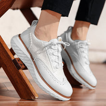 Load image into Gallery viewer, Men's Breathable Woven-Texture Sneakers – Lace-Up Low-Cut Casual Athletic Shoes