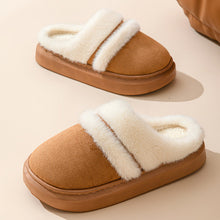 Load image into Gallery viewer, Women's Plush House Slippers Non-Slip Warm Cotton Indoor Bedroom Shoes Winter Comfort