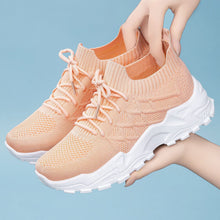 Load image into Gallery viewer, Women's Height Increasing Sneakers | Flyknit Dad Shoes with Padded Comfort Sole &amp; Mesh Lining