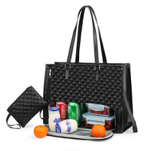 Load image into Gallery viewer, 2-in-1 Tote &amp; Lunch Bag Combo - Extra Large Capacity with Insulated Lunch Compartment