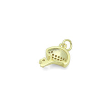 Load image into Gallery viewer, Clear CZ Red Enamel Gold Mushroom Charm Pendant,Sku#LK1220