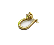 Load image into Gallery viewer, Pave Enamel Huggie Hoop Earring, Minimal earrings,sku#B227