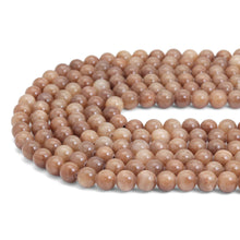 Load image into Gallery viewer, Brown Jade Round Smooth Beads, Sku#U2021