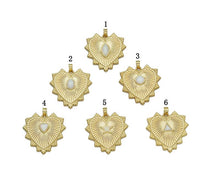 Load image into Gallery viewer, Gold Opal Stone Heart Charm, Sku#LX138