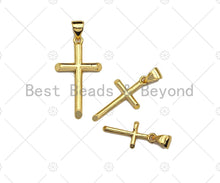 Load image into Gallery viewer, 18k Gold Plated Cross Shape Charms, Gold Cross Charms, Cross Pendant, Gold Pendant, Cross Necklace Charms, 9x17/12x22/15x26mm, Sku#LK148