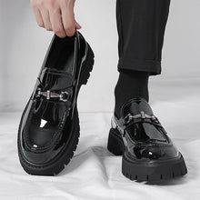 Load image into Gallery viewer, Men's Chunky Sole British Business Loafers – Wide Toe Slip-On Dress Shoes