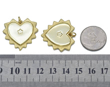 Load image into Gallery viewer, Gold Star On Spike Heart Pendant, Sku#LX104