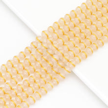 Load image into Gallery viewer, Golden Line White Agate Round Smooth Beads, Sku#U1721