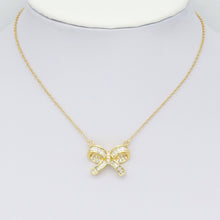 Load image into Gallery viewer, Baguette CZ Bowknot Connector Charm, Sku#LK919