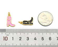 Load image into Gallery viewer, CZ Colorful Enamel Boot Charm, Sku#ML65