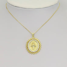 Load image into Gallery viewer, Clear CZ Oval CZ Saint Charm, Sku#LK940