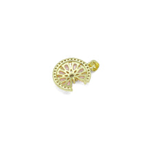 Load image into Gallery viewer, Pink Baguette CZ Lemon flower Charm Pendant, Sku#LK1086