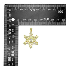 Load image into Gallery viewer, Gold Clear CZ Evil Eye Star Charm Pendant, Sku#LK981