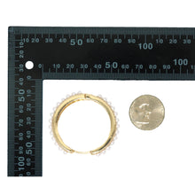 Load image into Gallery viewer, CZ Pearl Round Hoop Earrings, Sku#LD386
