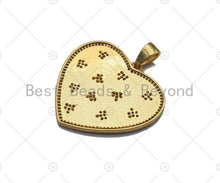 Load image into Gallery viewer, CZ Micro Pave Large Dual Color Heart  Sku#L279