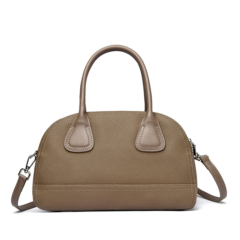 Vintage Genuine Leather Shoulder & Crossbody Bag for Women – Soft Cowhide Everyday Handbag