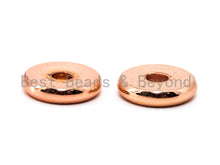 Load image into Gallery viewer, 20pcs Rondelle Donuts Space Bead, 6mm/8mm/10mm Brass based, 24K Gold Silver Gunmetal Plated, Smooth finish,High quality,  SKU#C53