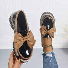 Load image into Gallery viewer, Women's Patent Leather Chunky Heel Loafers | Color-Block Slip-On Shoes EU 36–43