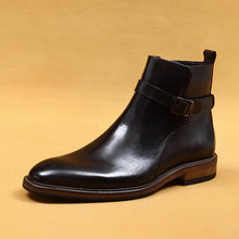 Load image into Gallery viewer, Men's Genuine Leather Ankle Boots - Business Formal Square Toe