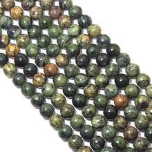 Load image into Gallery viewer, Genuine Green Tree Branch Agate Round Smooth Beads, 6mm/8mm/10mm, Sku#U1585