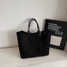 Load image into Gallery viewer, Retro Lettered Casual Tote Bag for Women - Horizontal Rectangle Handbag