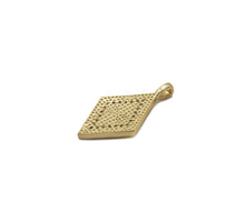 Load image into Gallery viewer, CZ Pave Gold Colorful Opal Rhombus Shape Charm, Sku#F1512