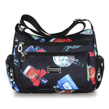 Load image into Gallery viewer, Women's Printed Canvas Shoulder Bag – Floral &amp; Landscape Pattern Crossbody Handbag