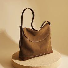 Load image into Gallery viewer, Vintage Suede-Like Crossbody Shoulder Bag – Large Capacity Women's Handbag in Brown &amp; Coffee