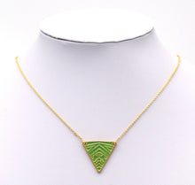 Load image into Gallery viewer, Gold Enamel Triangle Charm, Sku#B180