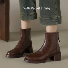 Load image into Gallery viewer, Women's Genuine Leather High-Heel Ankle Boots – Fall Winter Style