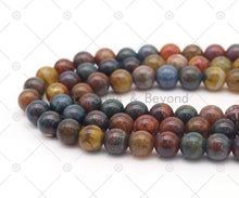 Load image into Gallery viewer, Blue Orange Tibetan Agate10mm Round Smooth Beads, Sku#U1185C