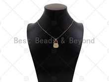 Load image into Gallery viewer, Gold Filled CZ Micro Pave Fashion Bag Shape Pendant,18k Gold Filled Lady's Bag Charm, Necklace Bracelet Charm Pendant,16x16mm,Sku#LK358
