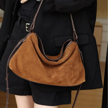 Load image into Gallery viewer, Genuine Leather Crossbody Bag for Women - Premium Suede &amp; Cowhide Shoulder Bag