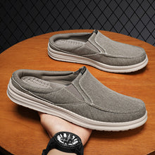 Load image into Gallery viewer, Men's Plus-Size Casual Canvas Slip-On Mules - Breathable Lightweight Outdoor Shoes