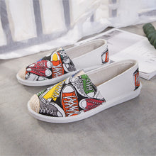 Load image into Gallery viewer, Women's Ethnic Print Canvas Slip-On Shoes | Lightweight Low-Top Flats