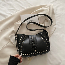 Load image into Gallery viewer, Studded Underarm Crossbody Bag – Minimalist PU Leather Shoulder Bag for Women