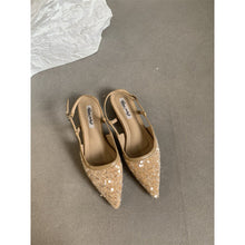 Load image into Gallery viewer, Women's Sequin Pointed-Toe Pumps | Elegant French-Style Heels